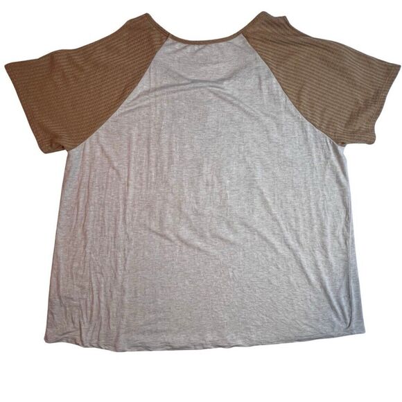 Cato Top Womens 18/20 Leopard Print Cold Shoulder Small Town Proud Casual Blouse - Picture 6 of 9